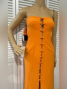 gianni bini francesca strapless print satin dress price Gianni Bini | Dresses | Nwt Gianni Bini Francesca Satin Strapless Slip Maxi Dress In Mandarin Sz 6